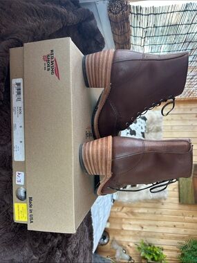 Red Wing Women's Brown Leather Lace-Up Boots
